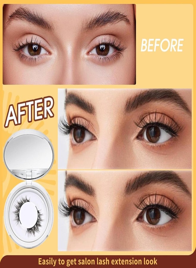 TARINI Magnetic Eyelashes Kit, Reusable Magnetic Lashes with Applicator, Natural Wispy Cluster Lashes, No Glue Clear Band False Eyelashes for Women Daily Makeup - Image 2