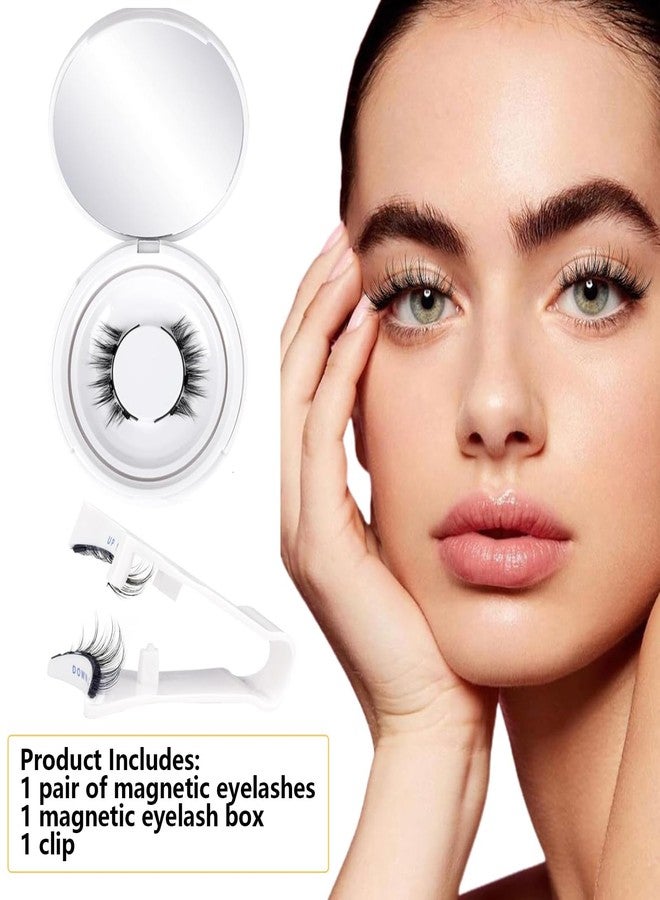 TARINI Magnetic Eyelashes Kit, Reusable Magnetic Lashes with Applicator, Natural Wispy Cluster Lashes, No Glue Clear Band False Eyelashes for Women Daily Makeup - Image 3