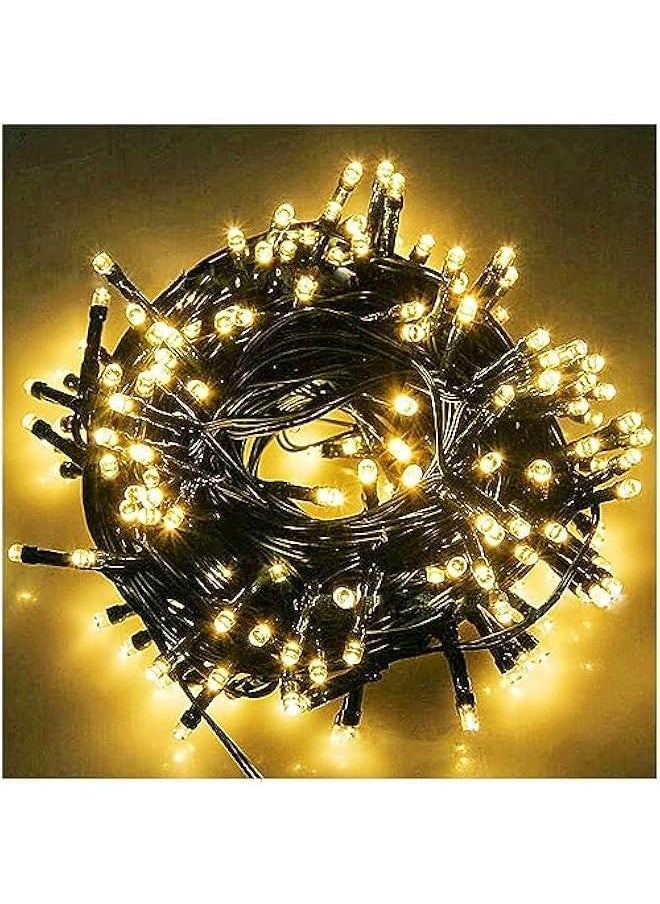 Arabest Warm White Ramadan Black String Lights - 33ft 100 LED Memory Controller for Party, Garden, Indoors and Outdoors - Extendable Festive Decorations  - Image 1