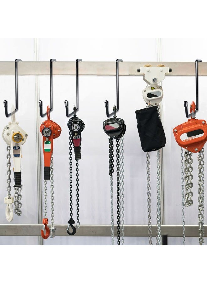 DINGEE Vinyl Coated Heavy Duty Large Hooks for Hanging,Rafter Hanger Hook,Garage Bike Hooks,Ladder Hooks Storage Organizer,Large Object,Tools,Hose,Ropes and Pool Equipment Hooks Black 4 Pack - Image 4