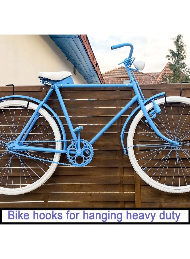 DINGEE Vinyl Coated Heavy Duty Large Hooks for Hanging,Rafter Hanger Hook,Garage Bike Hooks,Ladder Hooks Storage Organizer,Large Object,Tools,Hose,Ropes and Pool Equipment Hooks Black 4 Pack - Image 3