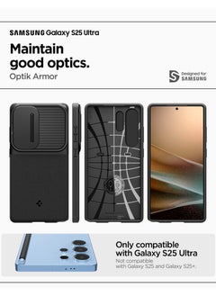 Spigen Optik Armor Samsung Galaxy S25 ULTRA Case Cover with Camera Lens Protector - Black  - Image 2