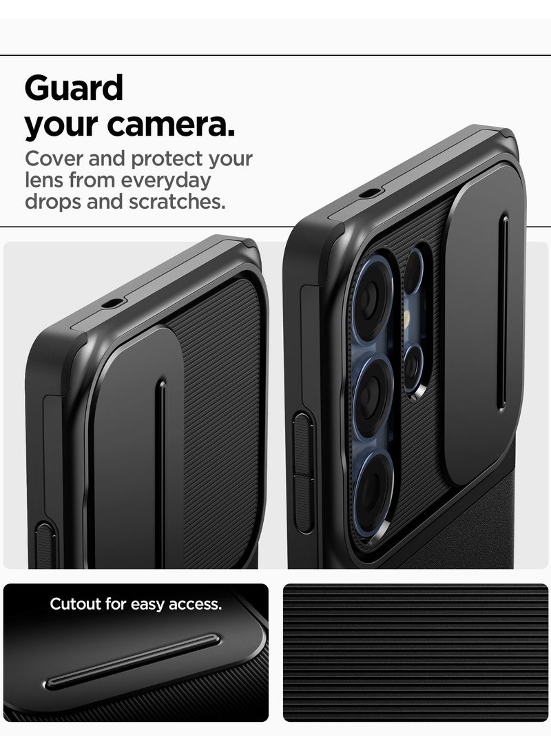 Spigen Optik Armor Samsung Galaxy S25 ULTRA Case Cover with Camera Lens Protector - Black  - Image 4