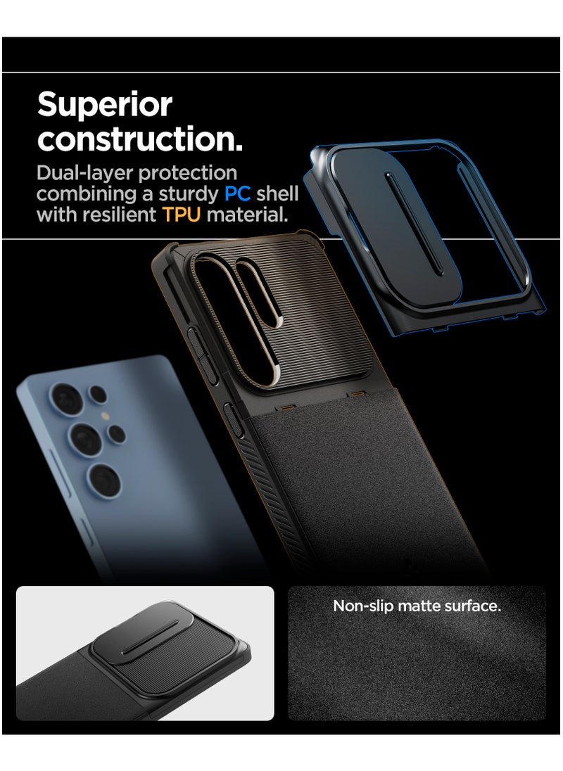 Spigen Optik Armor Samsung Galaxy S25 ULTRA Case Cover with Camera Lens Protector - Black  - Image 5