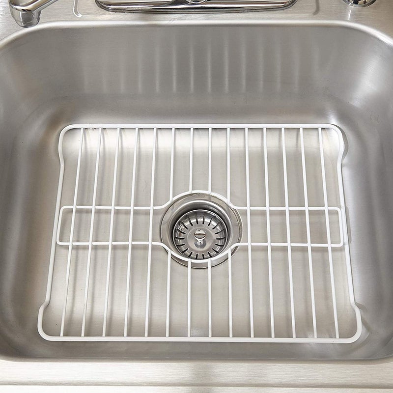 Better Houseware Sink Protectors for Kitchen Sink, Protective Metal Grid, 18.1x12.3x1 inches, White Kitchen Sink Mat to Shield Sink Base from Scratches, Rust-Resistant Coating, L - Image 2