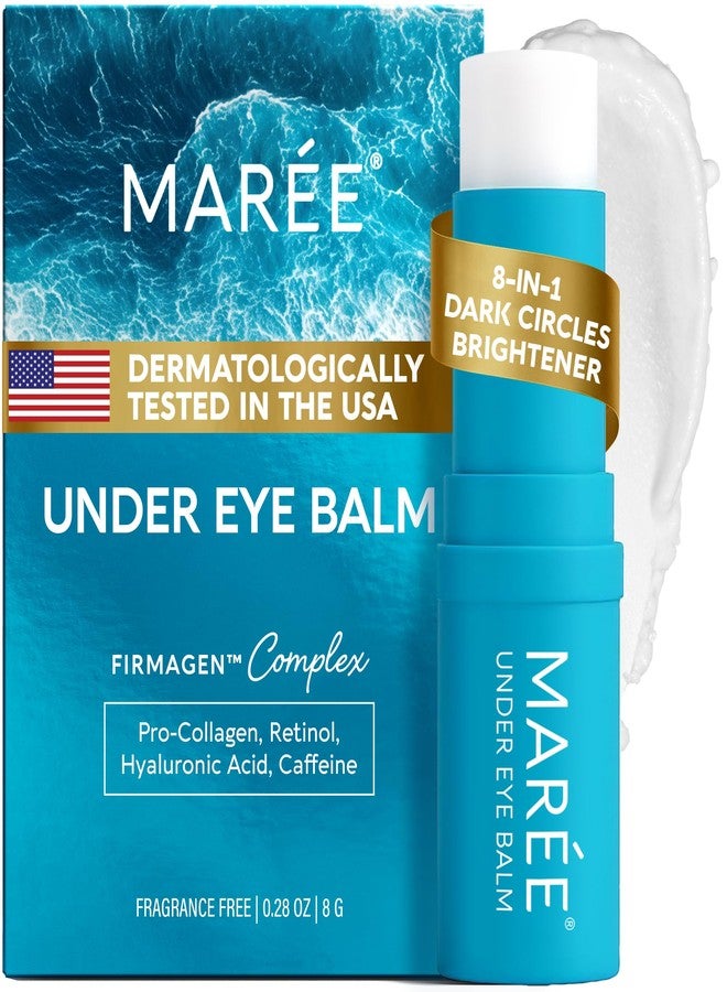 MAREE Under Eye Balm Stick Hydrating - Retinol Caffeine Under Eye Brightener Stick for Older Women - Collagen Under Eye Cream for Dark Circles & Wrinkles - Skin Care Treatment Moisturizer - Image 1