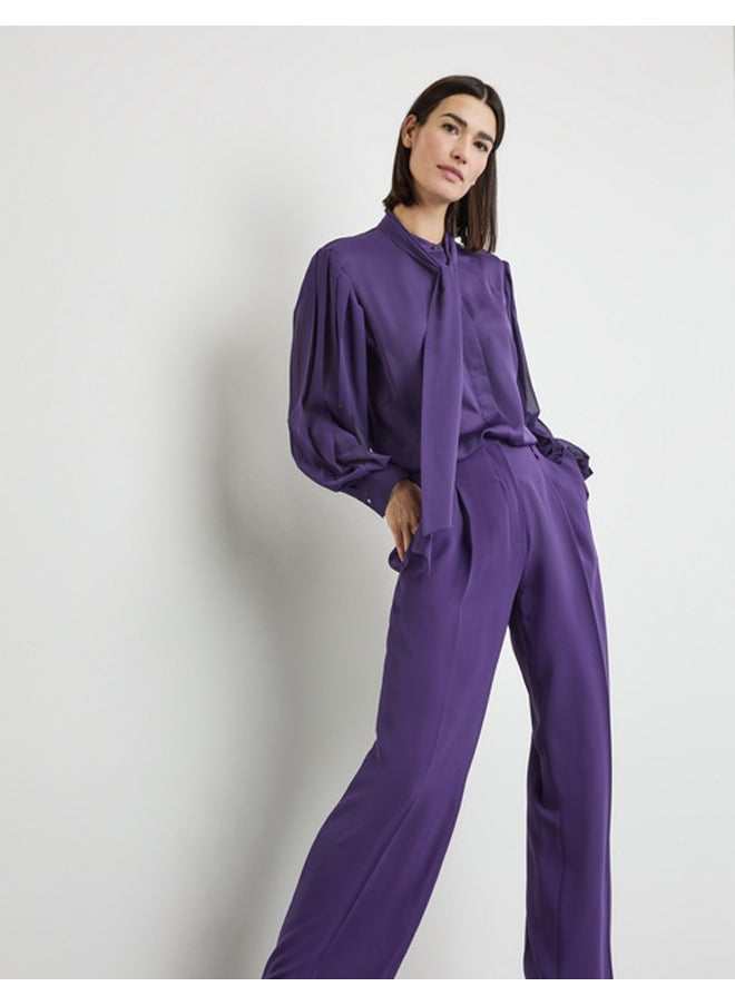 GERRY WEBER - Flowing trousers with waist pleats and a wide leg - Image 1
