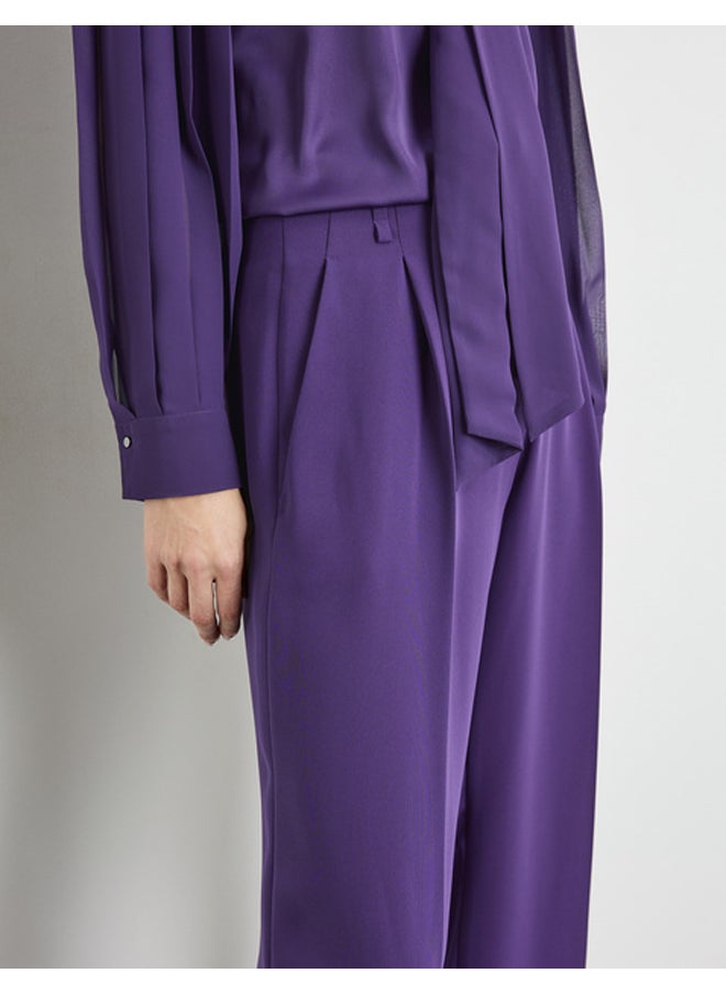 GERRY WEBER - Flowing trousers with waist pleats and a wide leg - Image 1