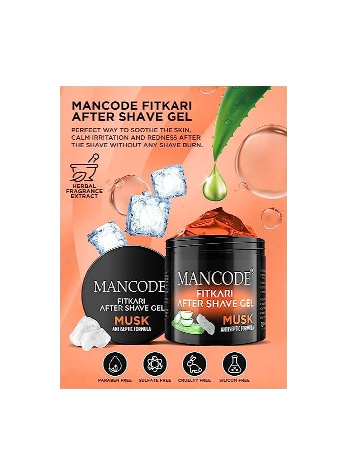MANCODE Mancode Fitkari After Shave Gel for Men Treats Post Shave Cuts & Redness - Image 3