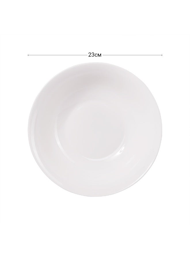 Fissman طقم أطباق تقديم فيسمان 5 قطع، أطباق خلط سلسلة فرساي | طقم أطباق بورسلين (4 قطع × 14 سم — 1 قطعة × 23 سم) | حافة ذهبية مزخرفة أنيقة | أطباق مطبخ للسلطة، الحساء، الحلوى - Image 2