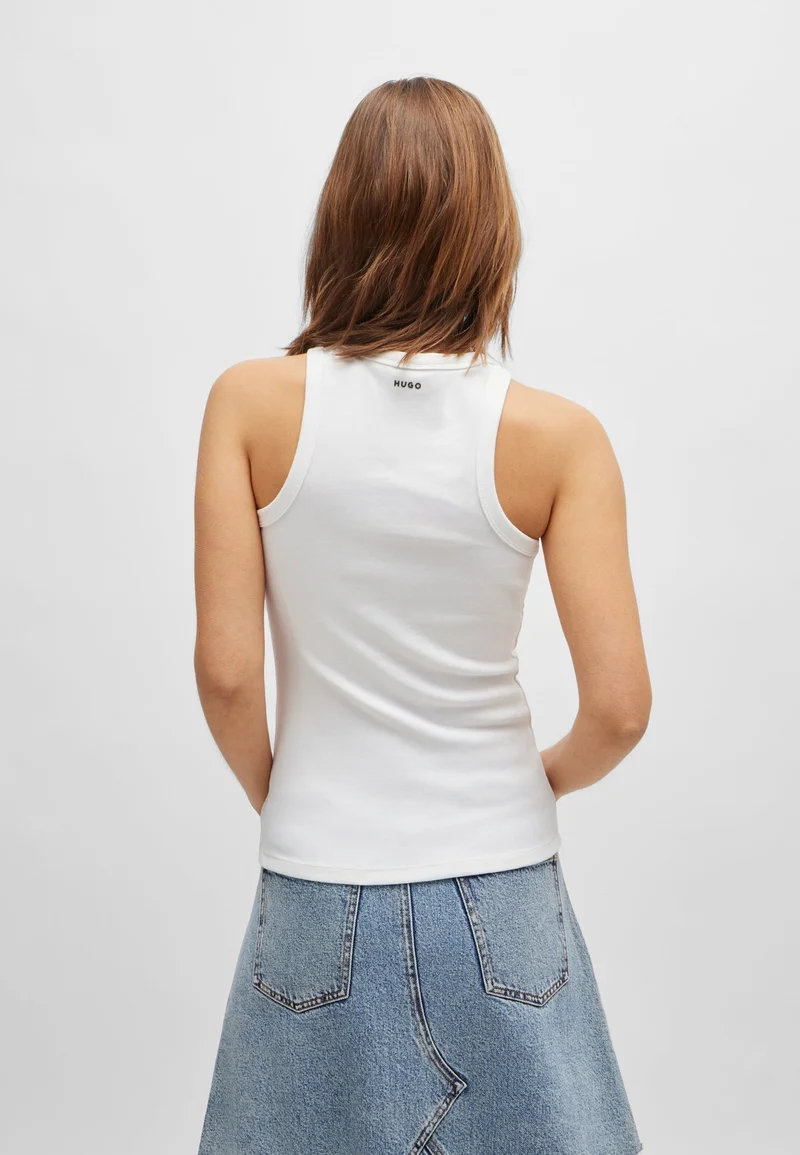 HUGO Slim-fit tank top in a stretch-cotton blend