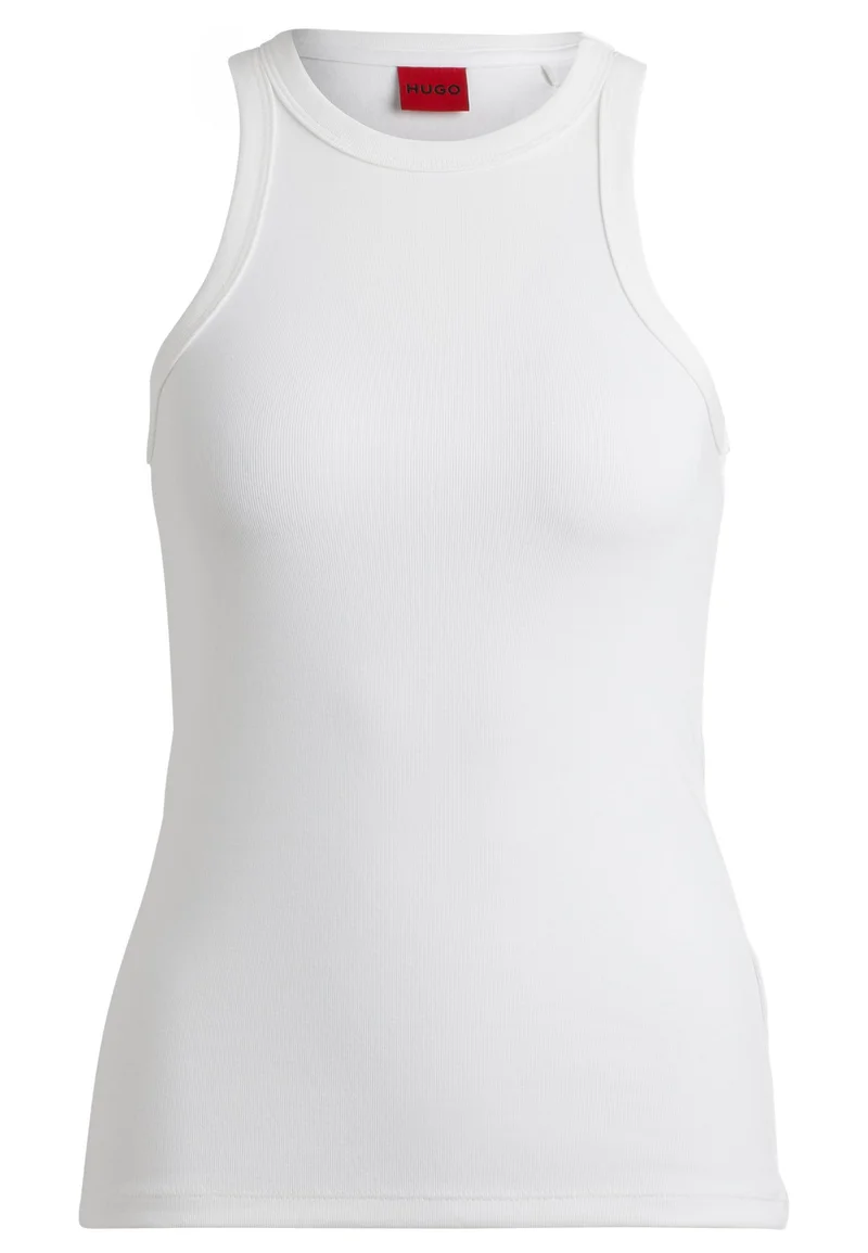HUGO White Slim-fit tank top in a stretch-cotton blend for Women | Best Price UAE