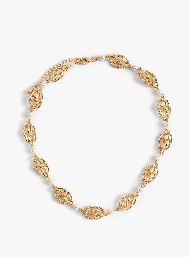 KOTON Pearl Detail Chain Necklace