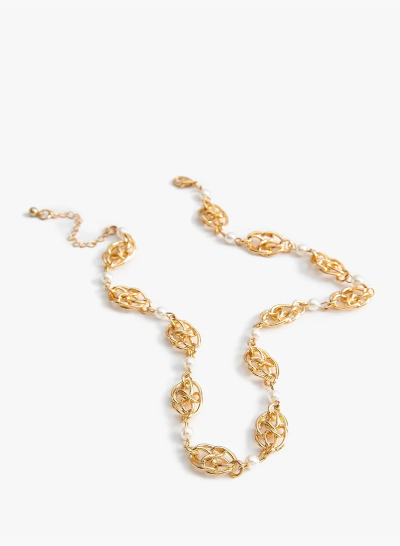 KOTON Pearl Detail Chain Necklace