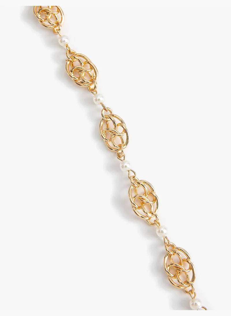 KOTON Pearl Detail Chain Necklace