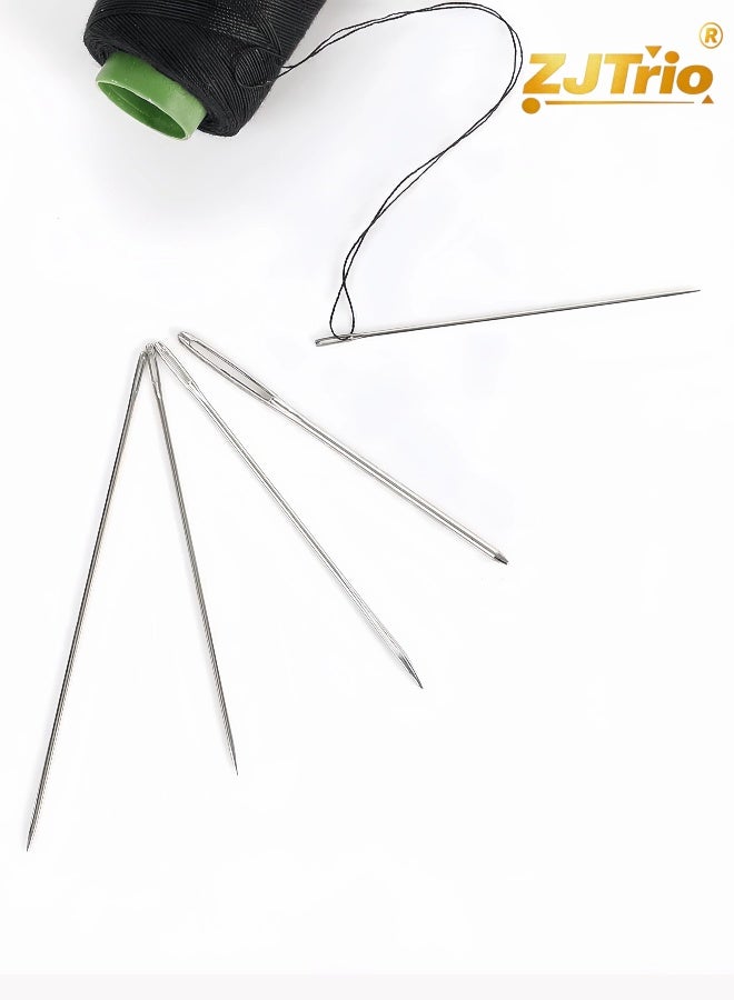 ZJTrio 55-Piece Multi-Size Stainless Steel Hand Sewing Needle Set – Big Eye Needles for Embroidery Needlework DIY Crafts, Multifunctional Sewing Supplies Uncoated with White Packaging - Image 3