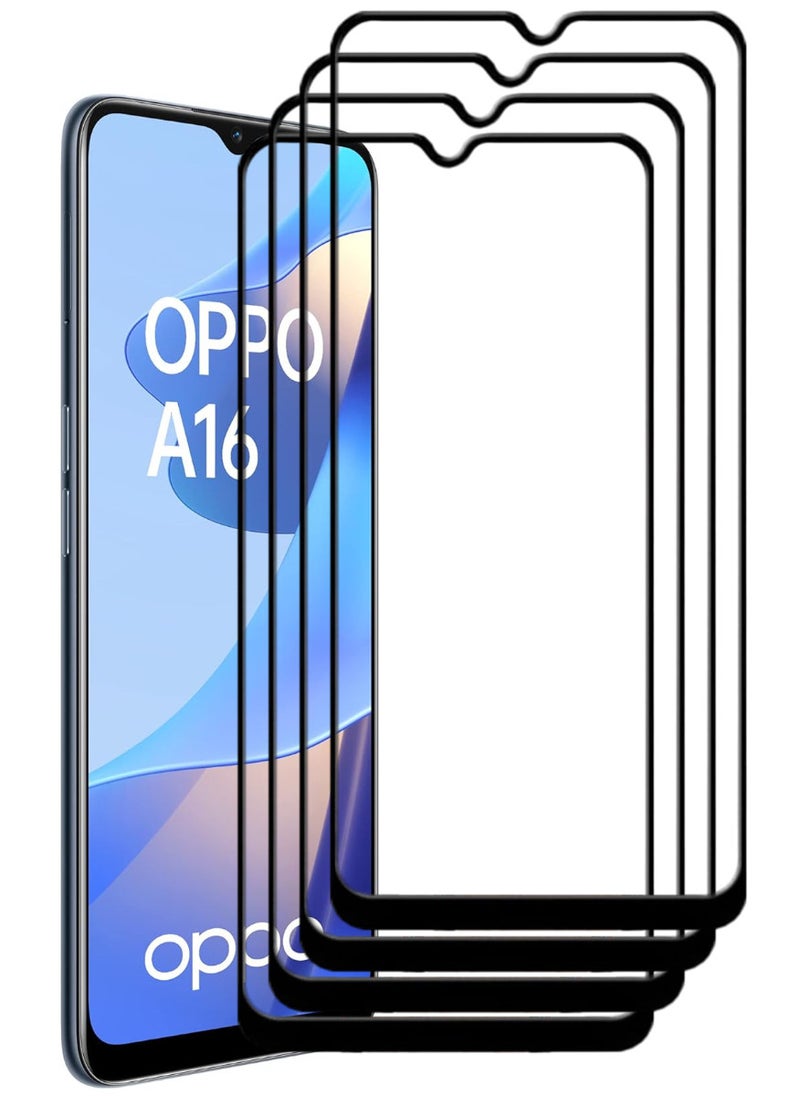 ACLIX 4 Pieces Antistatic ESD Dustproof Premium Quality High Definition Tempered Glass Screen Protector Designed For Oppo A16 - Image 1