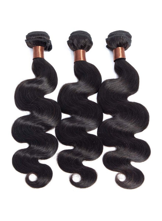 Angie Queen - Ngie Queen Malaysian Virgin Hair Body Wave 3 Bundles 18 20 22Inch 100% Unprocessed Virgin Human Hair Extension Hair Weave Weft Natural Black Color (100+/5G)/Bundle Can Be Dyed And Bleached - Image 1