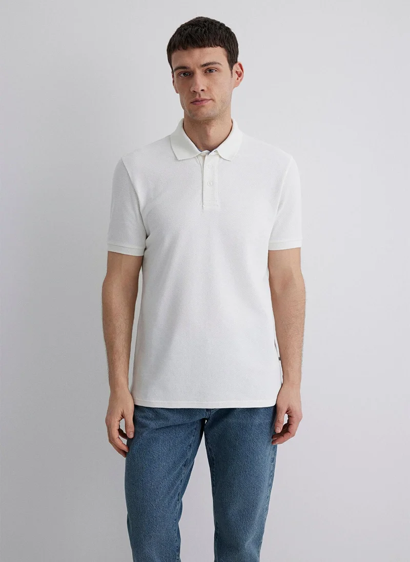 MAVI Ecru Polo T-Shirt