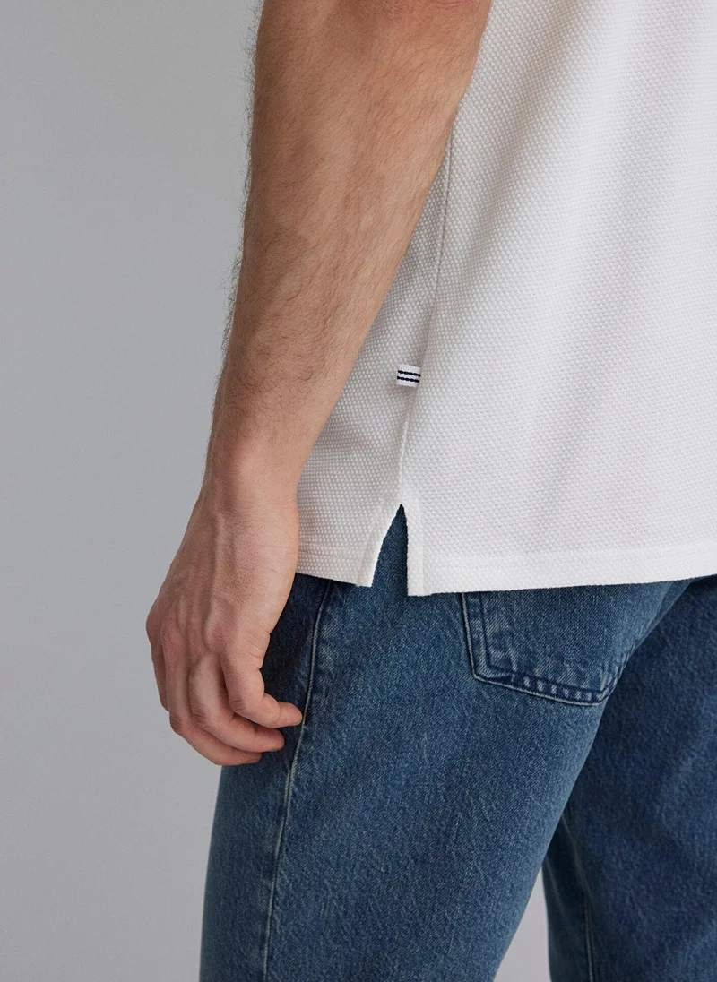 MAVI Ecru Polo T-Shirt