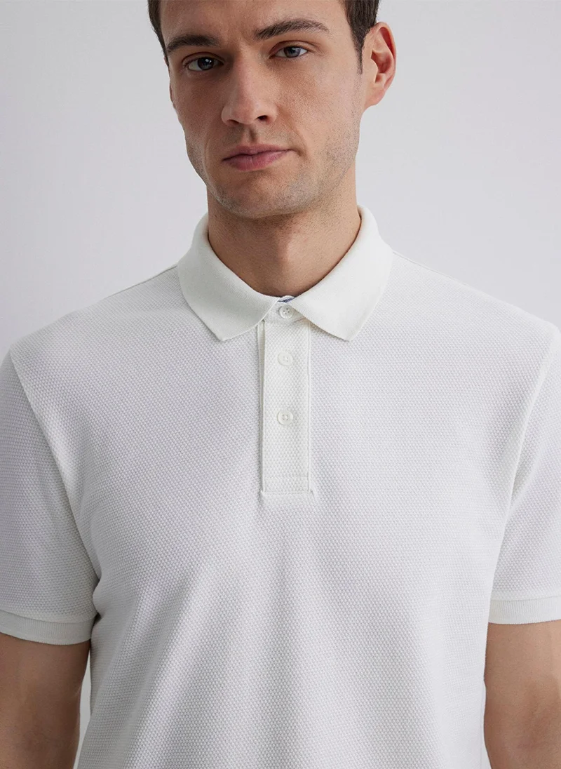 MAVI Ecru Polo T-Shirt