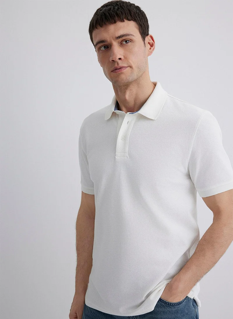 MAVI Ecru Polo T-Shirt