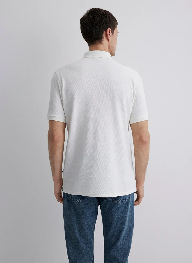 MAVI Ecru Polo T-Shirt