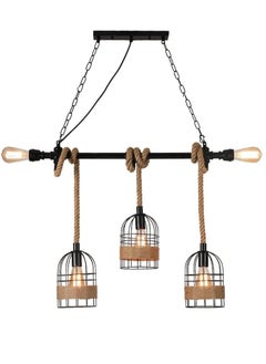 Next Life 5 Lamp Rope Chandelier Rustic Pendant Light Industrial Hanging Lamp for Living Room Dining Room Bedroom And Kitchen  - Image 5
