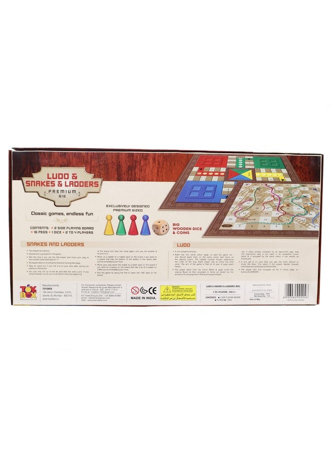 Toysbox Ludo and Snakes & Ladders Premium Big Classic Board Game to Play with Kids and Adults - Image 5