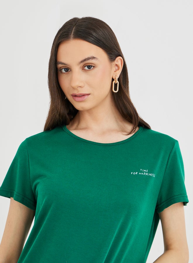 Take Two Slogan Print Short Sleeve T-Shirt and Joggers Co-Ords - Image 4