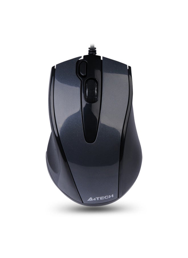 A4TECH A4tech N-500fs Quiet Wired Mouse For Laptop And Desktop, Office And Home Use, Portable Mouse With One-click Screen Capture, Usb Interface, High Brightness Iron Gray  - Image 2