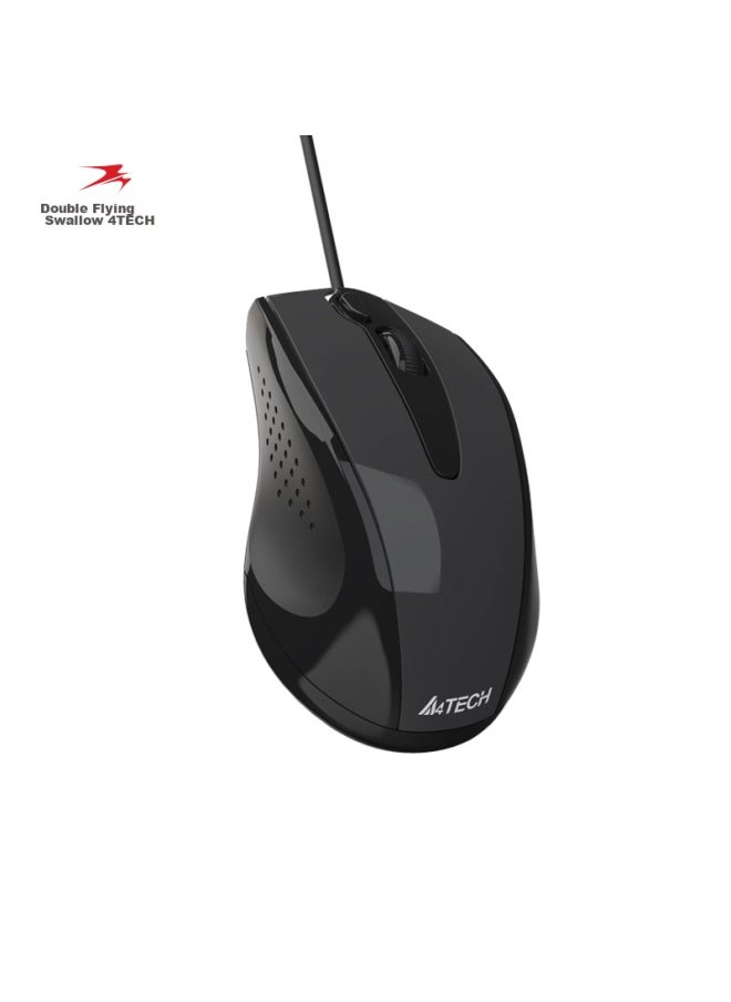 A4TECH A4tech N-500fs Quiet Wired Mouse For Laptop And Desktop, Office And Home Use, Portable Mouse With One-click Screen Capture, Usb Interface, High Brightness Iron Gray  - Image 3