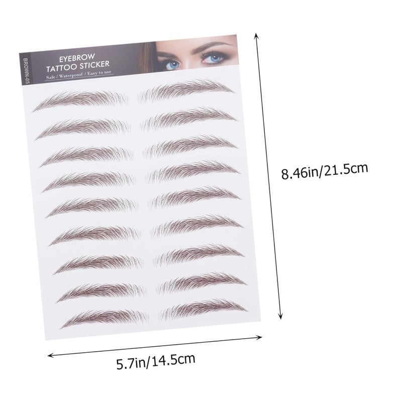 9sheets Eyebrow Sticker Tattoos Temporary Brow Tattoos Natural Look for Women Easy to Apply - Image 2