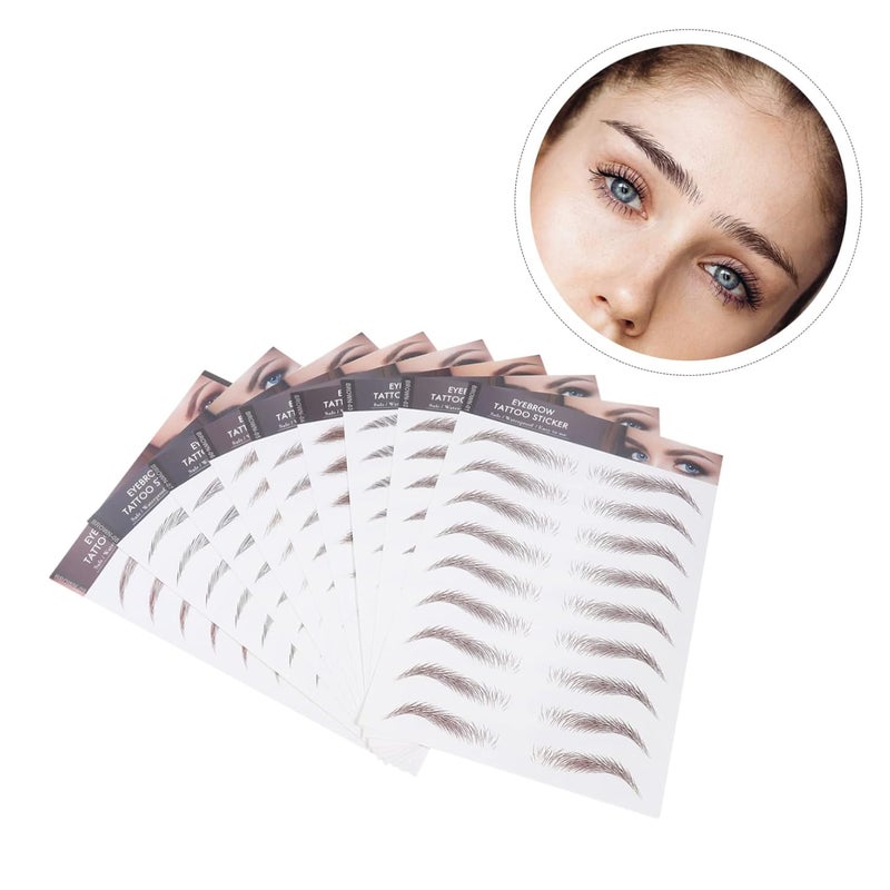 9sheets Eyebrow Sticker Tattoos Temporary Brow Tattoos Natural Look for Women Easy to Apply - Image 3