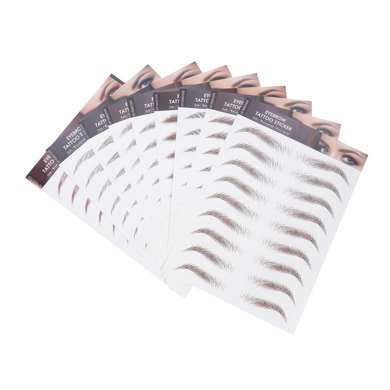 9sheets Eyebrow Sticker Tattoos Temporary Brow Tattoos Natural Look for Women Easy to Apply - Image 1