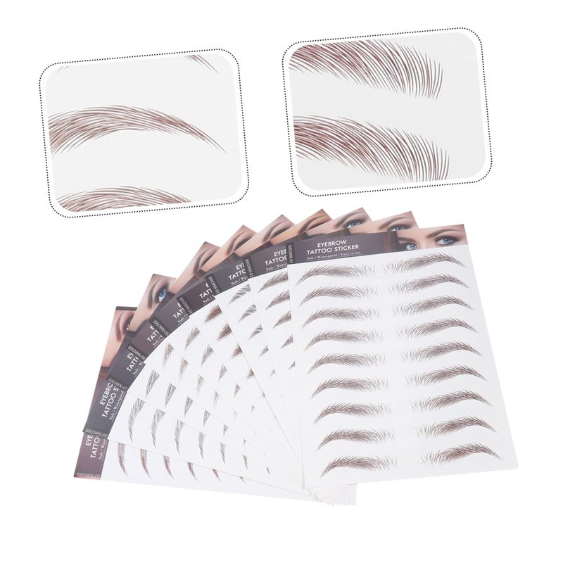 9sheets Eyebrow Sticker Tattoos Temporary Brow Tattoos Natural Look for Women Easy to Apply - Image 5