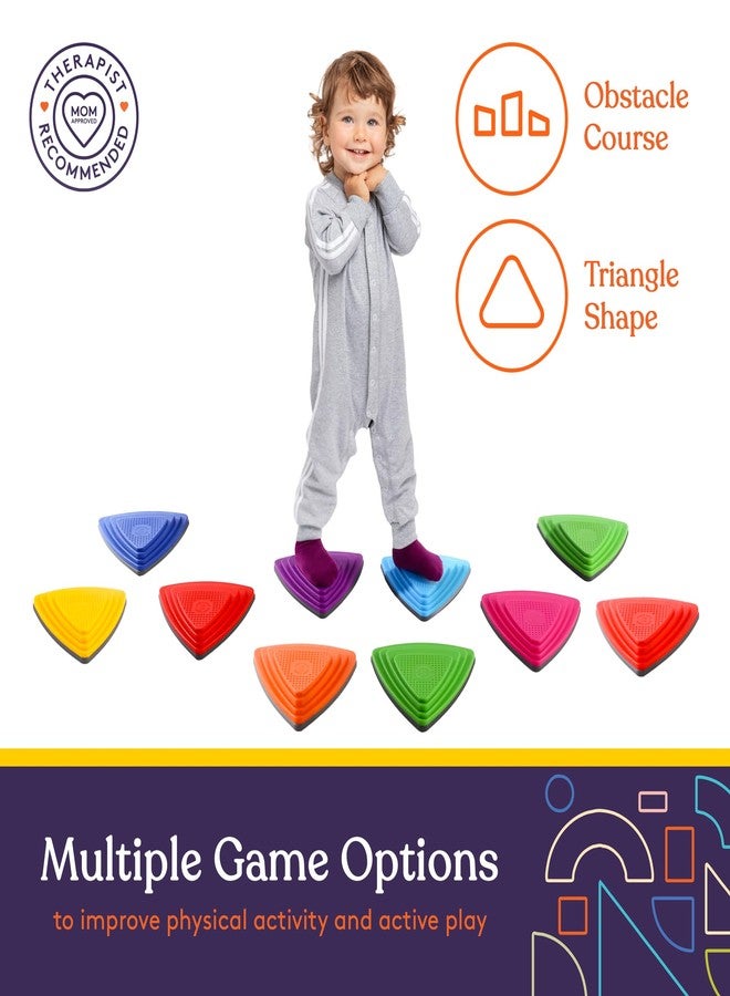 Special Supplies 10 Stepping Stones for Kids Indoor and Outdoor Balance Blocks Promote Coordination, Balance Strength Child Safe Rubber, Non-Slip Edging - Image 5