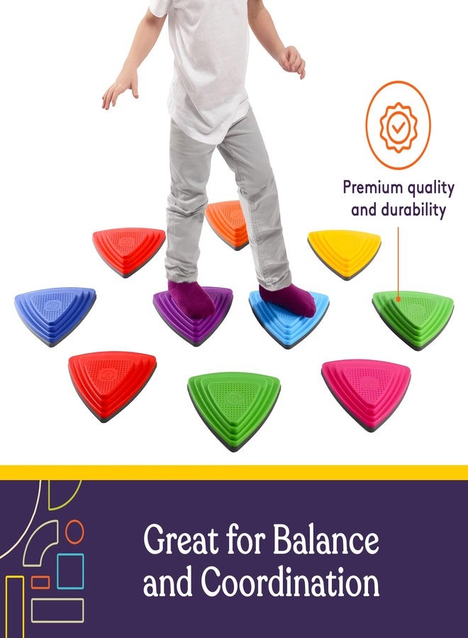 Special Supplies 10 Stepping Stones for Kids Indoor and Outdoor Balance Blocks Promote Coordination, Balance Strength Child Safe Rubber, Non-Slip Edging - Image 3