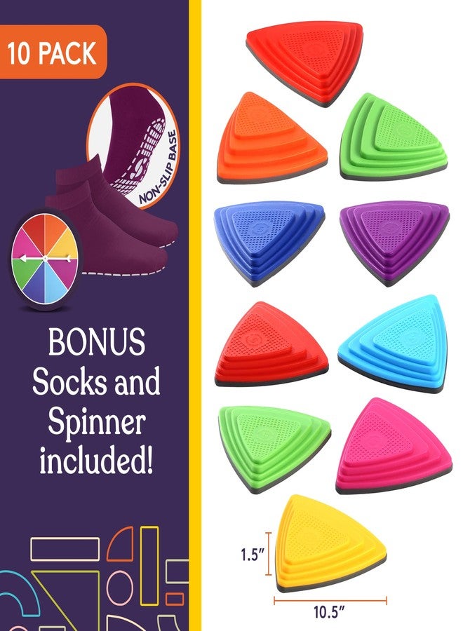 Special Supplies 10 Stepping Stones for Kids Indoor and Outdoor Balance Blocks Promote Coordination, Balance Strength Child Safe Rubber, Non-Slip Edging - Image 2