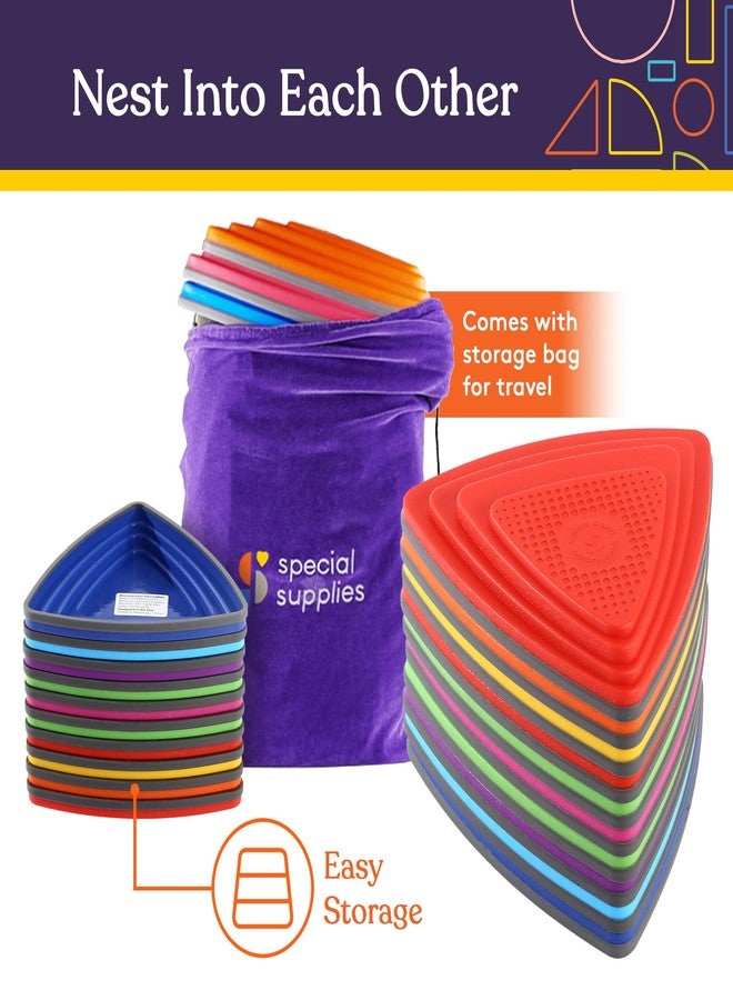 Special Supplies 10 Stepping Stones for Kids Indoor and Outdoor Balance Blocks Promote Coordination, Balance Strength Child Safe Rubber, Non-Slip Edging - Image 4