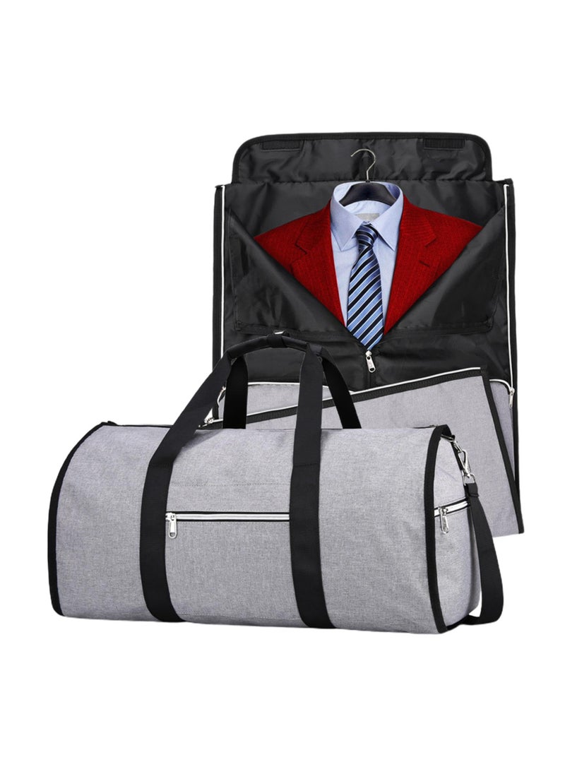 SYOSI Convertible Garment Bag for Travel - Large Capacity Suit Bag, Waterproof Foldable Duffel Bag | 2-in-1 Leather Dress Suitcase with Multiple Compartments, Expandable Garment Bag for Business Trips  - Image 1