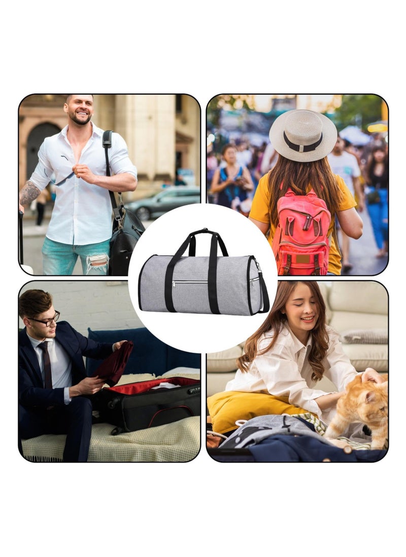 SYOSI Convertible Garment Bag for Travel - Large Capacity Suit Bag, Waterproof Foldable Duffel Bag | 2-in-1 Leather Dress Suitcase with Multiple Compartments, Expandable Garment Bag for Business Trips  - Image 3
