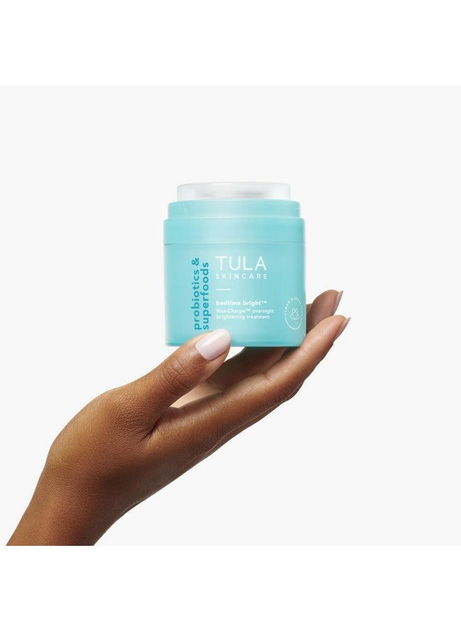 TULA - TULA Skin Care Bedtime - Bright Vita-Charge™ Overnight Brightening Treatment, Vitamin C & Niacinamide help Even Skin Tone & Texture, 1.7fl oz - Image 1