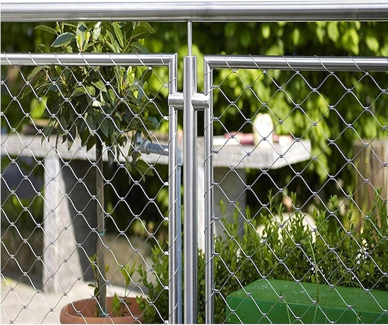 Stainless Steel Mesh Safety Net for Balcony Stair Protection Fence Heavy Duty 1.5mm Wire 5cm Color 1x2m Size Durable and Reliable Ideal for Safety and Security Easy to in - Image 1