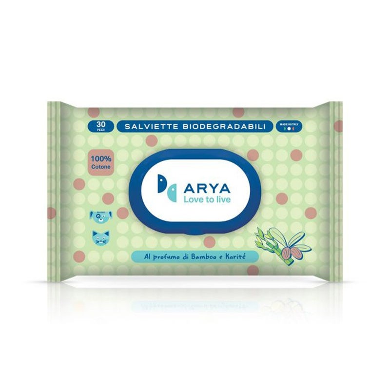 Aryaa Arya Wet Wipes with Bamboo and Shea Scent - 30 Wipes