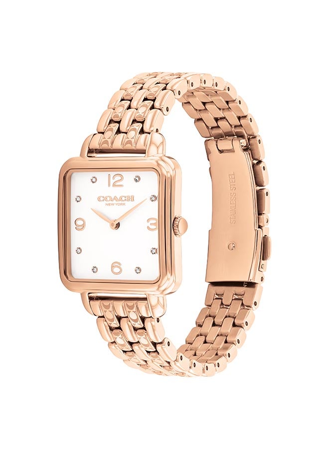 COACH ساعة كوتش مربعة تناظرية للنساء بعلبة بيضاء - 14504532 - Image 3