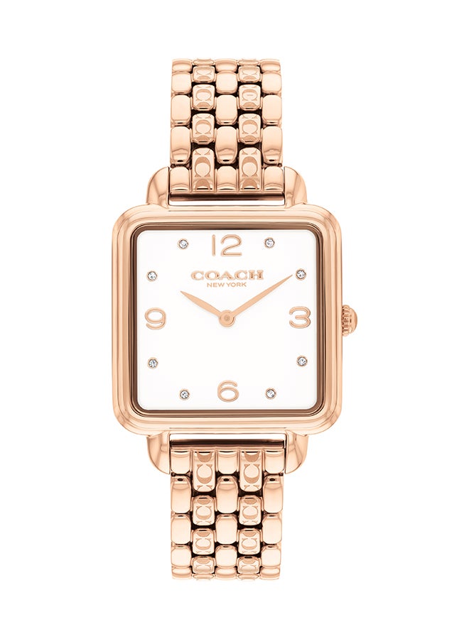 COACH ساعة كوتش مربعة تناظرية للنساء بعلبة بيضاء - 14504532 - Image 1