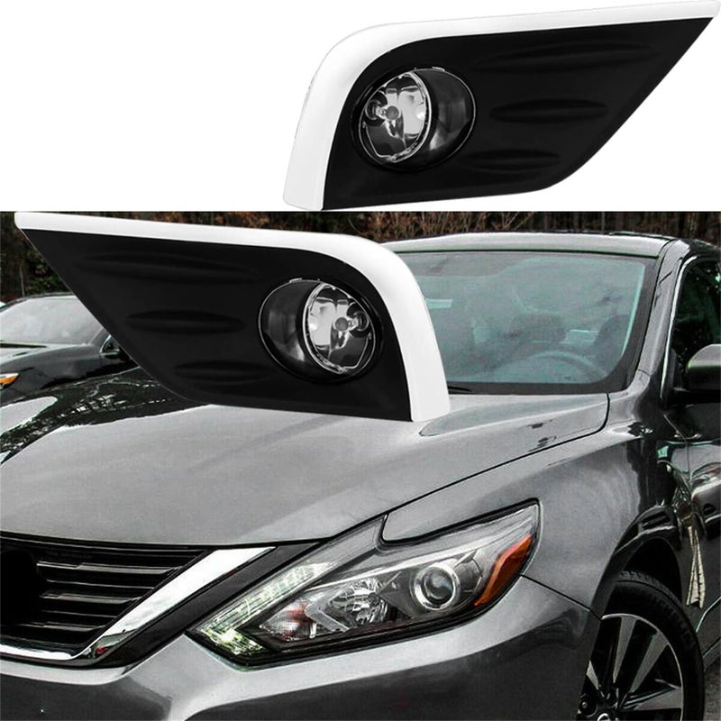 LABLT Clear Lens Bumper Driving Fog Light Lamp Wbezelswitch Replacement for 20162018 Altima