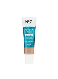 No7 Protect & Perfect Advanced All in One Foundation - Cool Ivory - Age Defying Foundation Makeup with SPF 50 for Women - Makeup Base Cream Helps to Reduces Redness & Blurs Visible Pores (30ml)  - Image 1