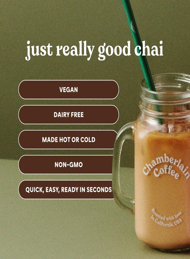 Chamberlain Coffee Chai Tea Mix - Vegan Chai Tea Latte, Made with Oat Milk and Spices, Creamy Powder for Hot and Iced Instant Latte, Cafe Quality - 10 oz, 10 Servings - Image 4